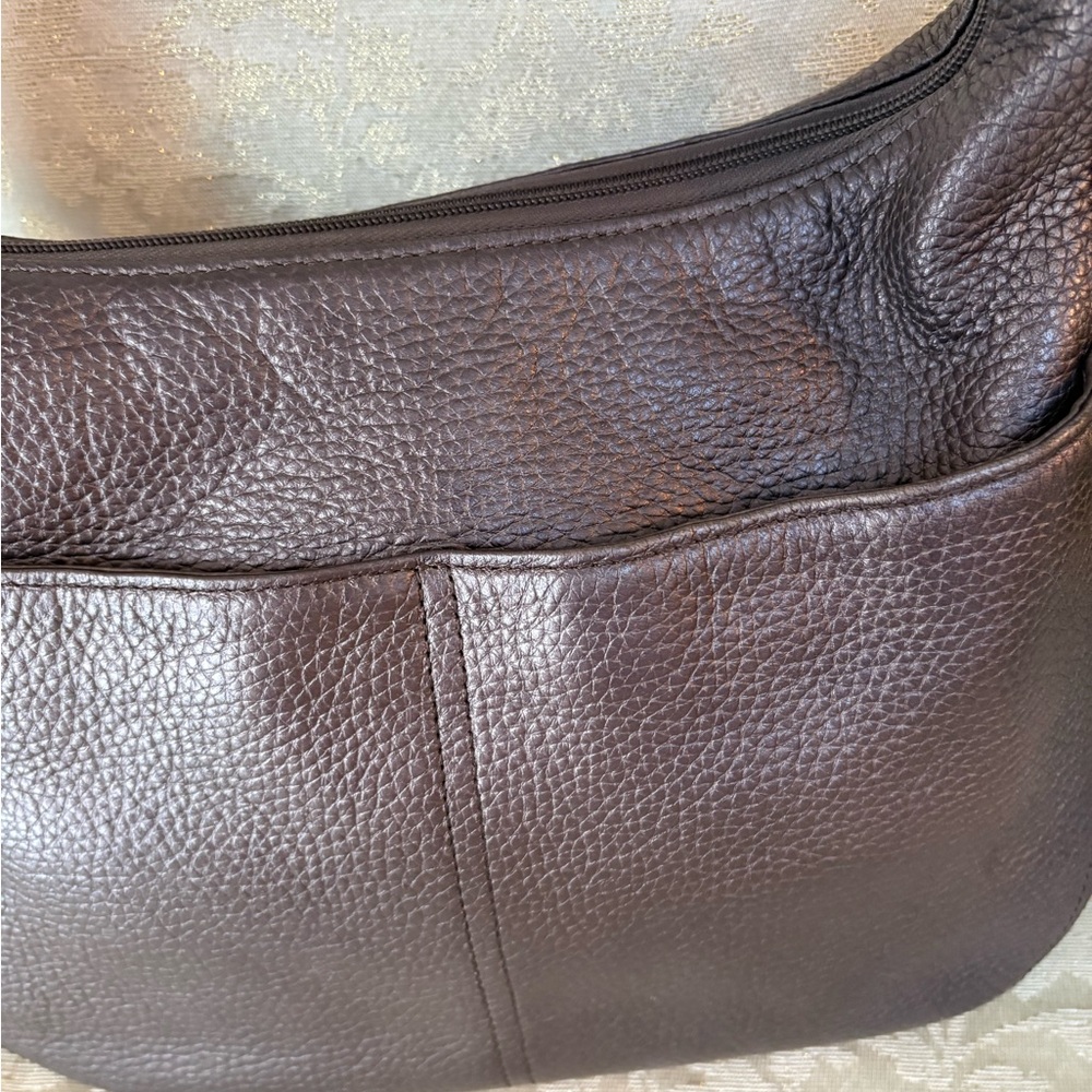 Brighton Barbados Pewter Pebbled Leather Hobo Bag with Heart Charms - Picture 8 of 16